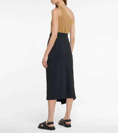 Shop Vince High-rise Wrap Skirt In Black