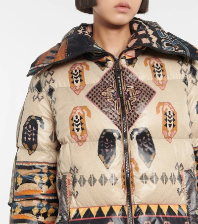 Shop Etro Paisley Down Jacket In Multicoloured