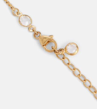 Shop Gucci Double G Crystal Bracelet In Metallic