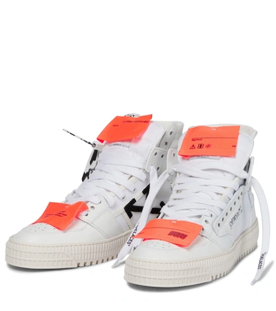 Shop Off-white 3.0 Court Leather High-top Sneakers In White