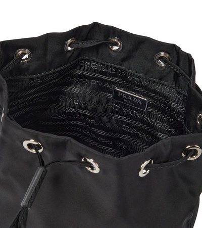 Prada Nylon Clutch With Detachable Strap And Reinforced Base In Black