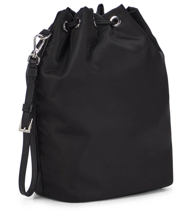 Prada Nylon Clutch With Detachable Strap And Reinforced Base In Black