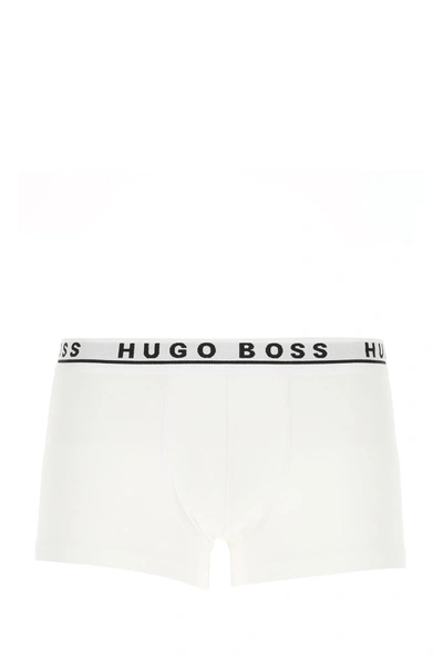 Shop Hugo Boss White Stretch Cotton Boxer Set  Nd Boss Uomo S