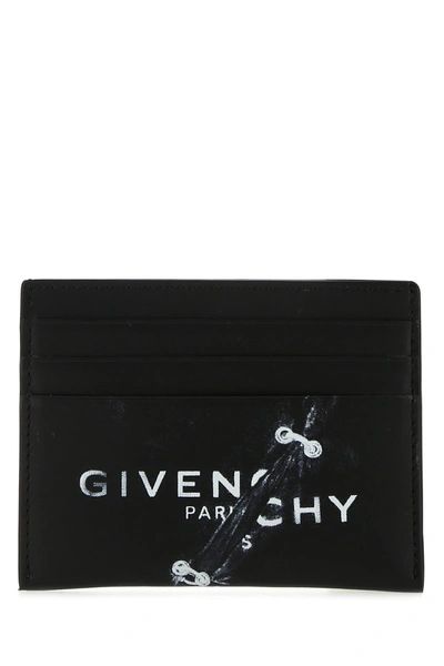 Shop Givenchy Black Leather Card Holder  Black  Uomo Tu