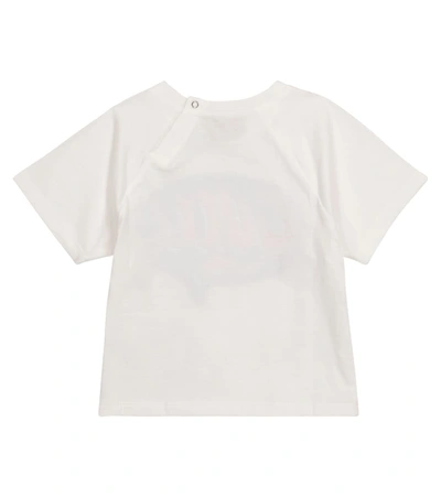 Shop Gucci Baby Logo Cotton T-shirt In White