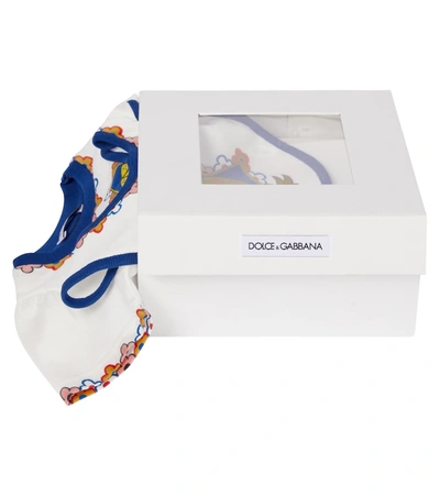 Shop Dolce & Gabbana Baby Cotton Onesie And Bib Set In White