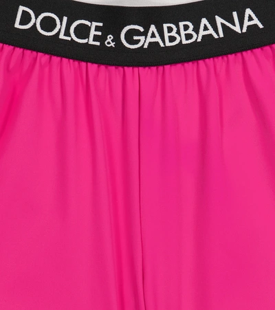 Shop Dolce & Gabbana Technical-jersey Shorts In Pink