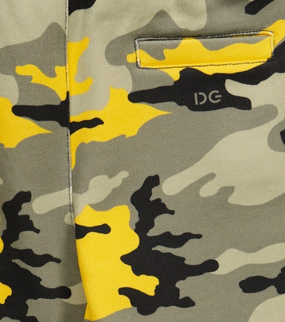 Shop Dolce & Gabbana Baby Camouflage Shorts In Grey
