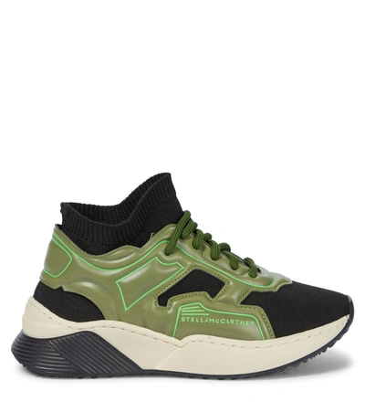 Stella Mccartney 3d Logo Panelled Sock Sneakers In Black
