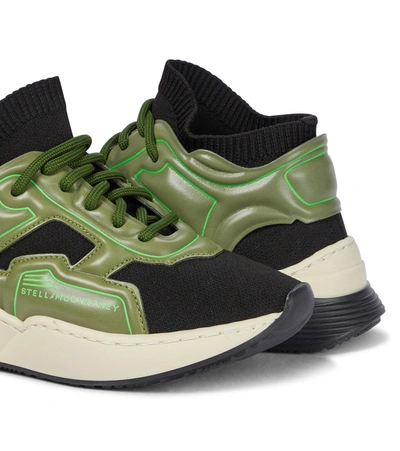 Stella Mccartney 3d Logo Panelled Sock Sneakers In Black