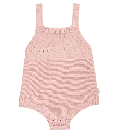 Shop Stella Mccartney Baby Cotton And Wool Onesie In Pink
