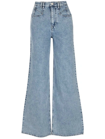 Shop Isabel Marant Étoile Wide Leg Jeans In Blue