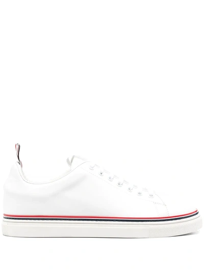 Shop Thom Browne Tennis Low-top Sneakers In White