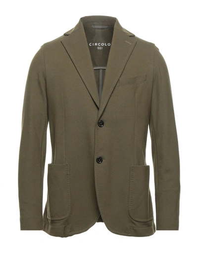 Shop Circolo 1901 Suit Jackets In Military Green