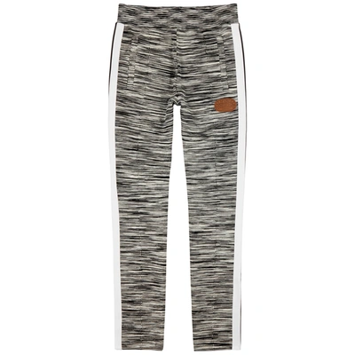 Shop Palm Angels X Missoni Space-dyed Knitted Jersey Track Pants In Grey