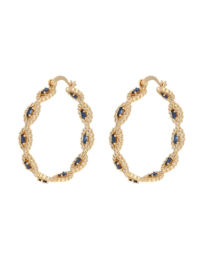 Shop Crystal Haze Evil Eye Hoops Woman Earrings Gold Size - Brass, 18kt Gold-plated, Cubic Zirconia