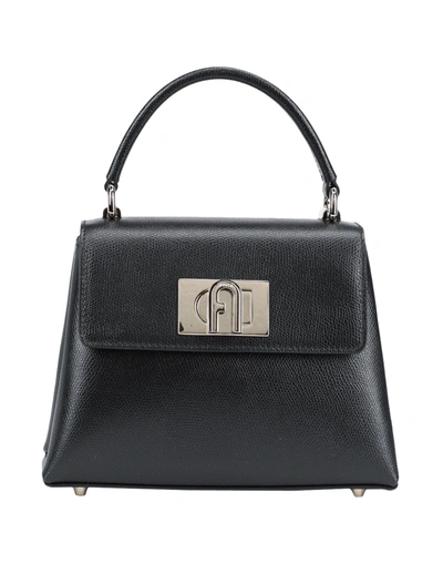 Shop Furla 1927 Mini Top Handle Woman Handbag Black Size - Soft Leather