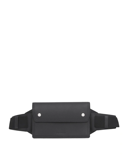 Shop Burberry Men's Oscar Mini Leather Belt Bag In Black