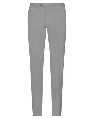Shop Exibit Man Pants Light Grey Size 40 Cotton, Elastane