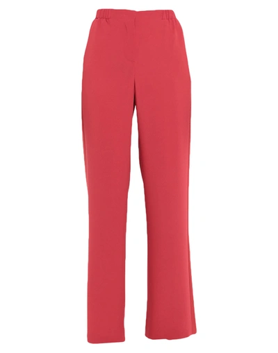 Shop Alberta Ferretti Woman Pants Brick Red Size 8 Acetate, Viscose