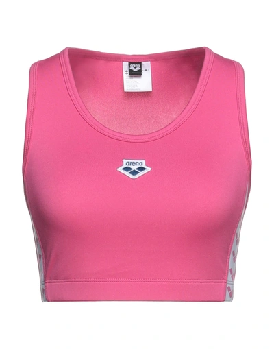 Shop Arena W Bra Top Team Woman Top Fuchsia Size L Polyester, Elastane In Pink