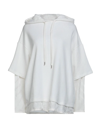Shop Frankie Morello Woman Sweatshirt White Size S Cotton, Acrylic, Viscose