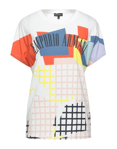 Shop Emporio Armani Woman T-shirt White Size 10 Cotton