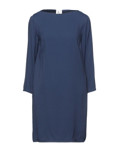 Shop L'autre Chose L' Autre Chose Woman Mini Dress Blue Size 12 Acetate, Viscose