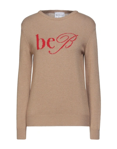 Shop Be Blumarine Woman Sweater Camel Size 8 Wool, Viscose, Polyamide, Cashmere In Beige