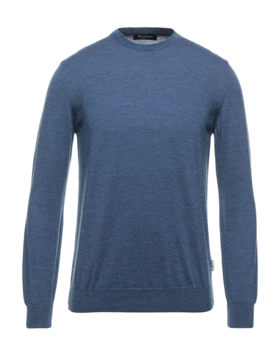 Shop Aquascutum Sweaters In Slate Blue