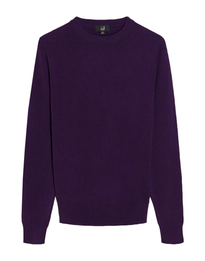 Shop Dunhill Man Sweater Deep Purple Size Xl Cashmere