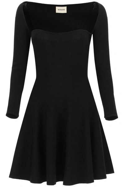 Shop Khaite Dylan Mini Dress In Black