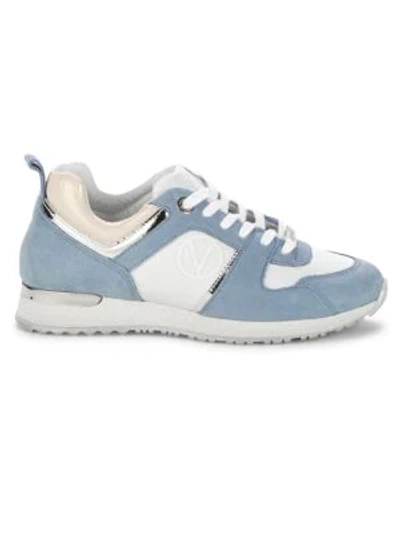 Shop Valentino By Mario Valentino Women's Iris Sneakers In Light Blue