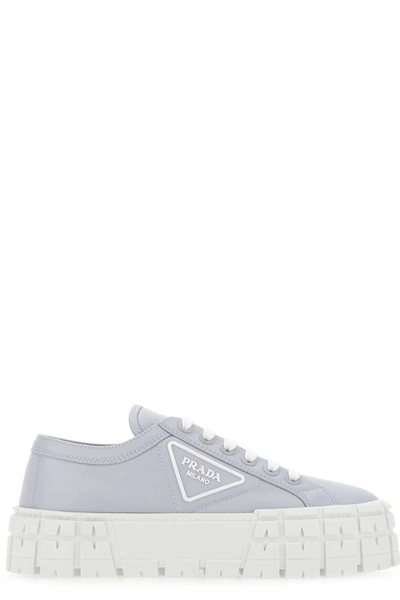 Shop Prada Double Wheel Sneakers In Blue