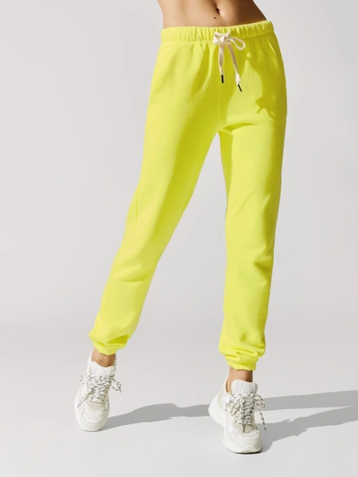 Shop Nsf Isabell Old School Athletic Pant In Pigment Limearita