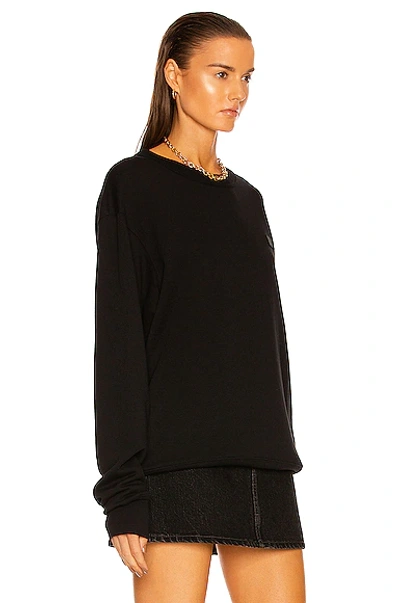 Shop Acne Studios Fairview Face Sweatshirt In Black