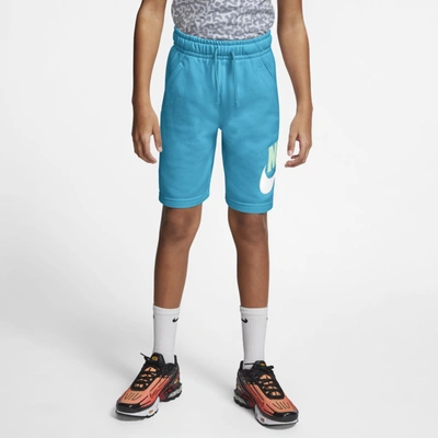 Shop Nike Sportswear Club Fleece Big Kidsâ Shorts In Chlorine Blue