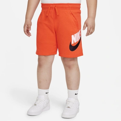 Shop Nike Sportswear Club Big Kids' Shorts (extended Size) In Orange