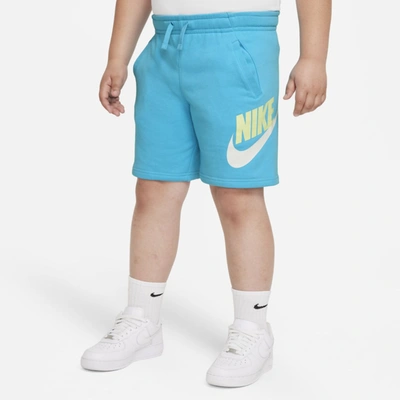 Shop Nike Sportswear Club Big Kids' Shorts (extended Size) In Chlorine Blue