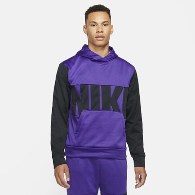 Nike therma fit purple black yellow hoodie… Nike therma fit purple black  pullover hoodie ex-s in excellent conditio…
