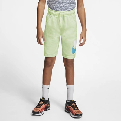 Shop Nike Sportswear Club Fleece Big Kidsâ Shorts In Lime Ice