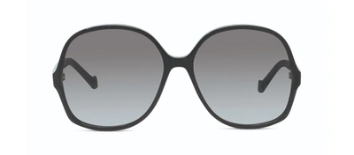 Shop Loewe Lw40062i 01b Oversized Round Sunglasses In Grey