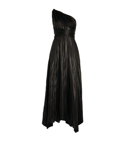 Shop Maria Lucia Hohan Faux Leather Skyndall Gown In Black