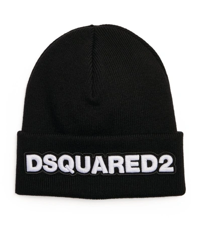 Shop Dsquared2 Logo Beanie In Black