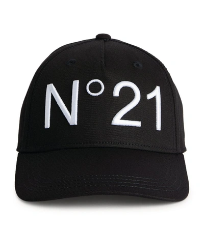 Shop N°21 Cotton Logo Cap In Black