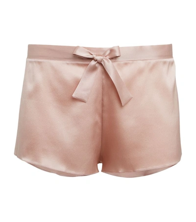 Shop Gilda & Pearl Silk Shorts In Pink