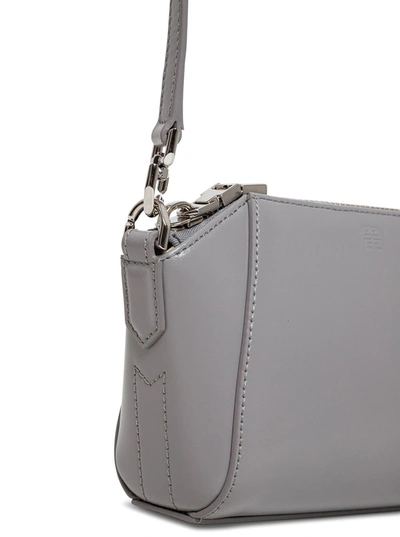 Shop Givenchy Antigona Nano Crossbody Bag In Grey Leather