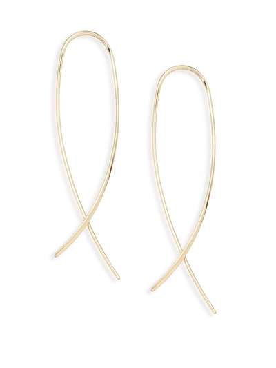 Shop Saks Fifth Avenue Women's 14k Yellow Gold Crossover Earrings