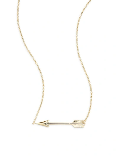 Shop Saks Fifth Avenue Women's 14k Yellow Gold Arrow Pendant Necklace