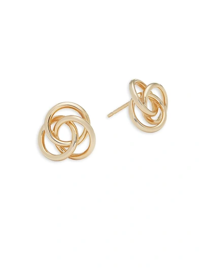 Shop Saks Fifth Avenue Women's 14k Gold Love Knot Earrings